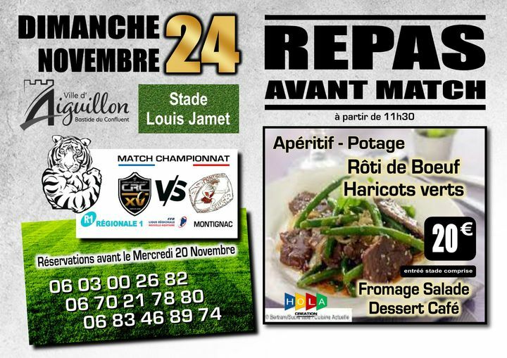 REPAS DU RUGBY 24 / 11 / 2024