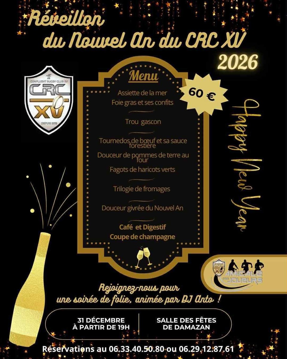 REVEILLON DE L'AN AVEC L'AMICALE DES JOUEURS