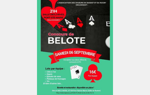 CONCOURS DE BELOTE DE L'AMICALE DES JOUEURS