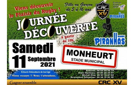 JOURNEE DECOUVERTE POUR LES JEUNES ET LEUR FAMILLE A MONHEURT LE 11 SEPTEMBRE